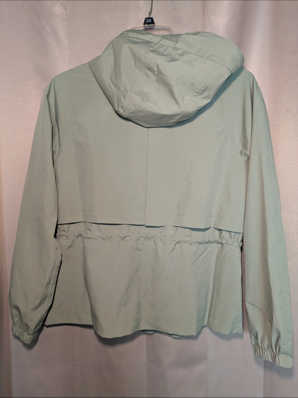 Lands' End Light Green/Mint Hooded Anorak Jacket - Picture 3 of 4
